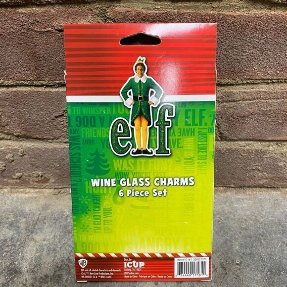 Icup Elf Christmas Wine Glass Charms NEW - Picture 3 of 4